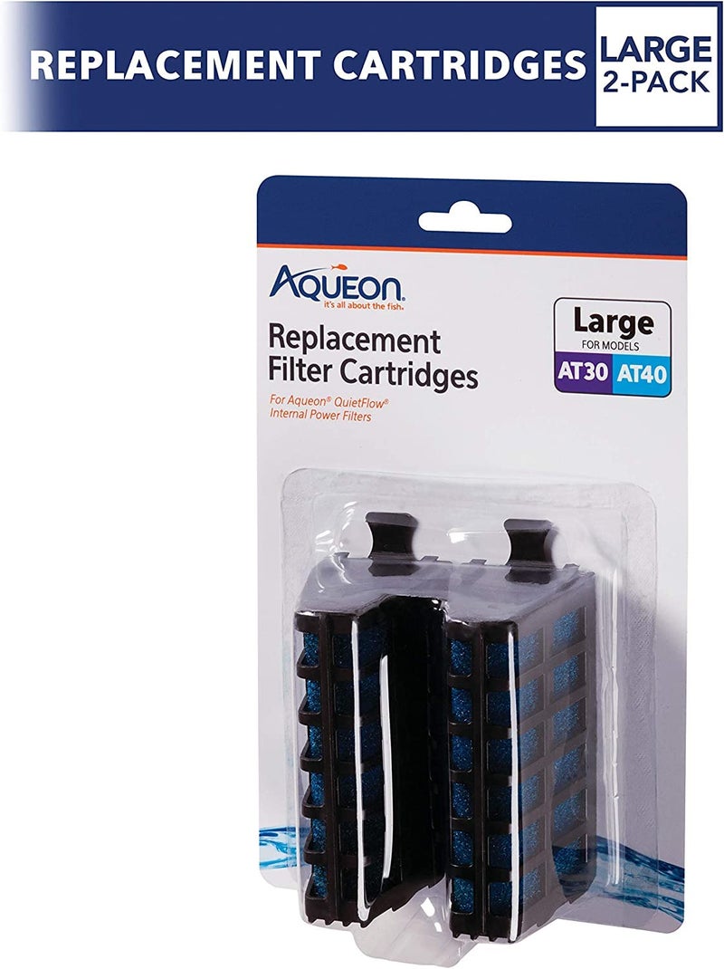 Aqueon 6 Count Replacement Internal Filter Cartridges, Large, for QuietFlow Internal Filter AT30 and AT40 - Image 2